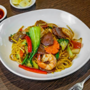 Combination and Vegetables Fried Noodles